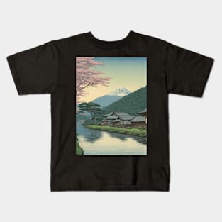 community kawase hasui style art japan Kids T-Shirt